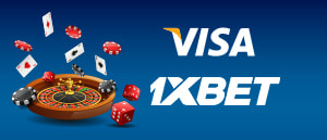 Logos de 1xBet y Visa