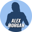 Dibujo de la silueta de Alex Morgan