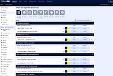 Página de apuestas en directo en la casa de apuestas William Hill.