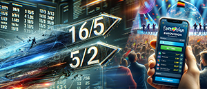 Persona comparando las cuotas de apuestas a Eurovisión en bwin.