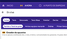 Selecciona el evento para apostar en Casumo