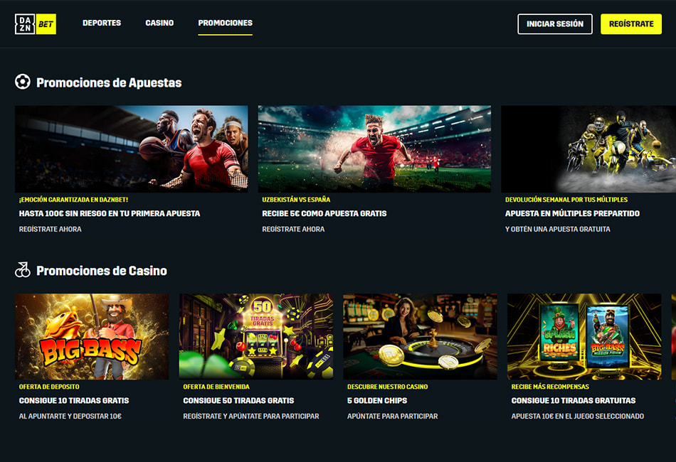 Promociones y bonos en DAZN Bet en España