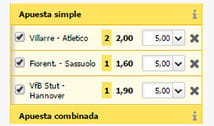 Apuesta en Interwetten a diferentes partidos