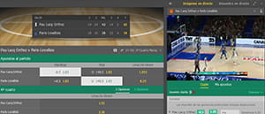 Página web de apuestas en directo para apostar a baloncesto.
