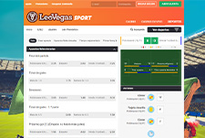 Sección de apuestas en directo de LeoVegas