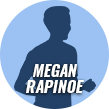 Dibujo de la silueta de Megan Rapinoe