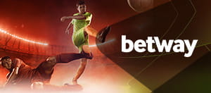 Jugador de fútbol con el logo de Betway