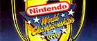 Logo del primer mundial de videojuegos de la historia, el Nintengo World Champiohship celebrado en 1990 con la imagen de una copa dorada y el logo de la compañía.