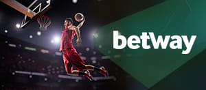 Jugador de baloncesto y el logo de Betway