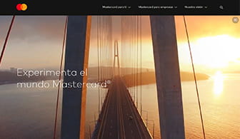 Página de inicio para abrir una cuenta en Mastercard.