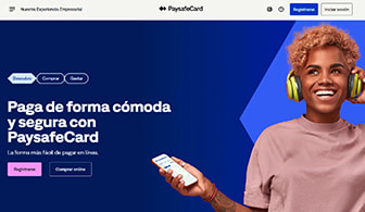 Página de inicio para abrir una cuenta en PaysafeCard.