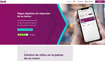 Página de inicio para abrir una cuenta en Skrill.