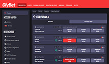Selecciona tus mercados favoritos de apuestas en OlyBet.