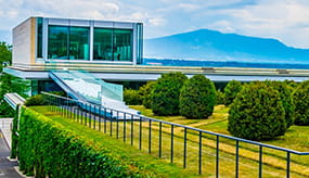 Edificio de la sede de la Europa League en Suiza