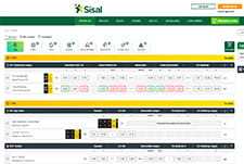 La página online de Sisal mostrando las mejores apuestas en vivo