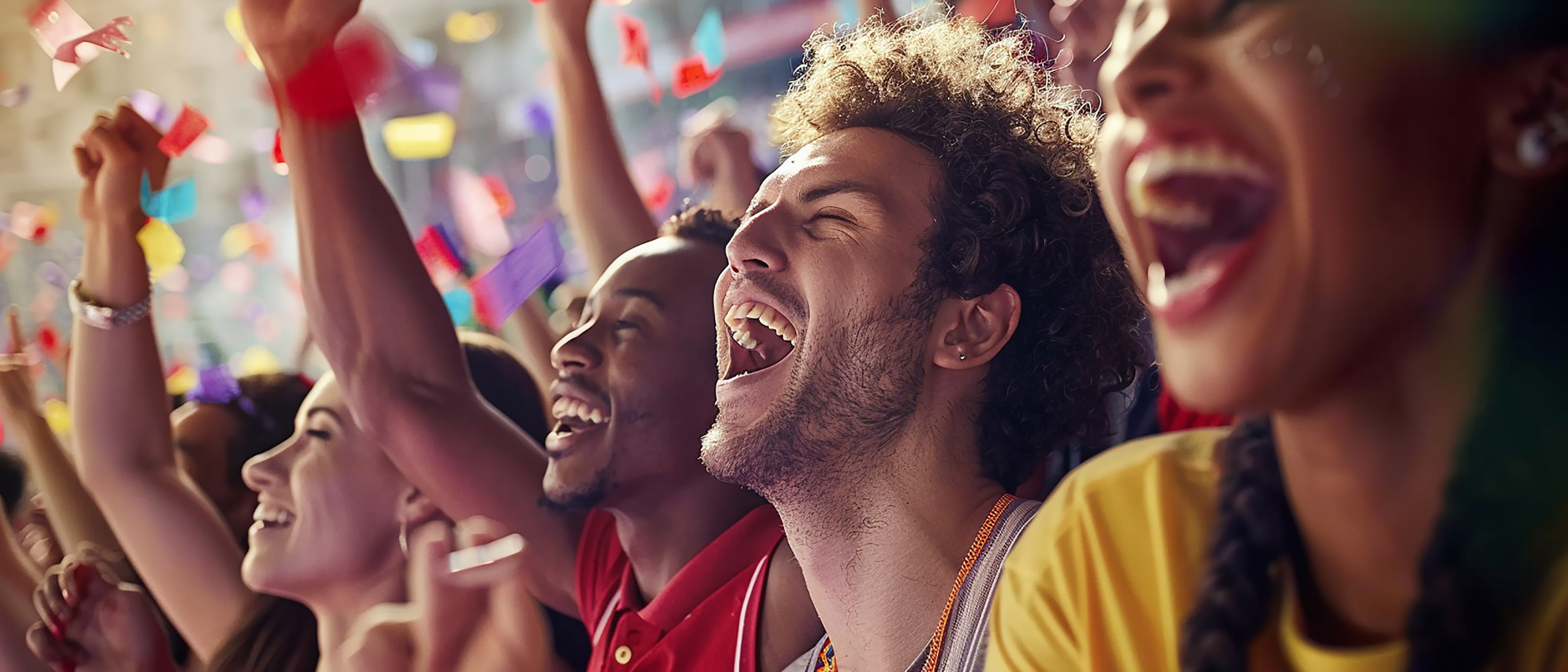 Aficionados al fútbol presenciando un partido de laliga en directo