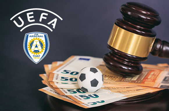 Escudo del Arsenal Tivat de Montenegro, sancionado por UEFA por amaño de partidos.